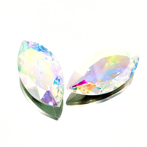 Crystal Navette Stone 32x17mm Crystal AB Crystal Navette Stone 32x17mm Crystal AB