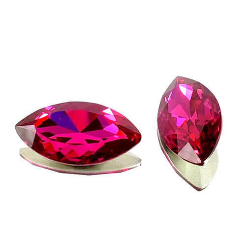 Crystal Navette Stone 32x17mm Fuchsia