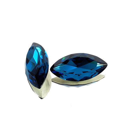 Crystal Navette Stone 27x13mm Lt Montana Crystal Navette Stone 27x13mm Lt Montana