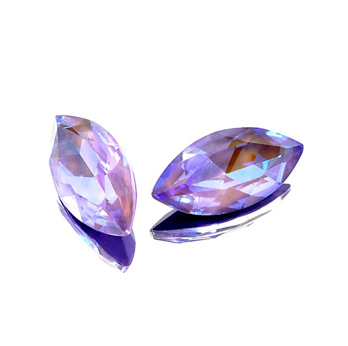 Crystal Navette Stone 27x13mm Ultra AB Violet