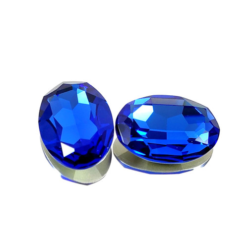 Crystal Fancy Stone Oval 30x20mm Sapphire