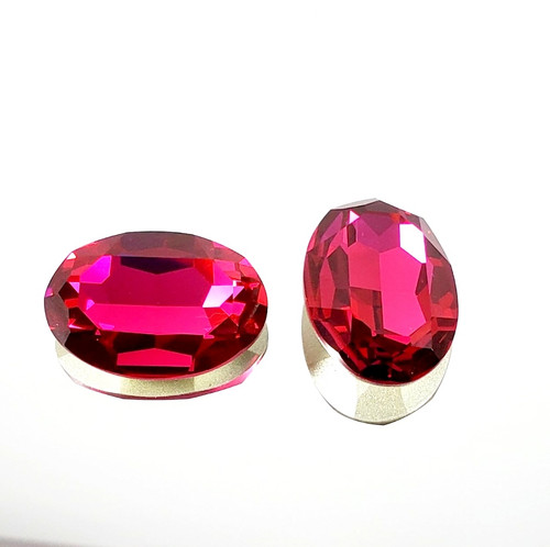 Crystal Fancy Stone Oval 30x20mm Fuchsia