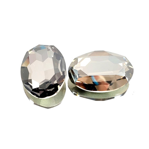 Crystal Fancy Stone Oval 30x20mm Silver Shadow