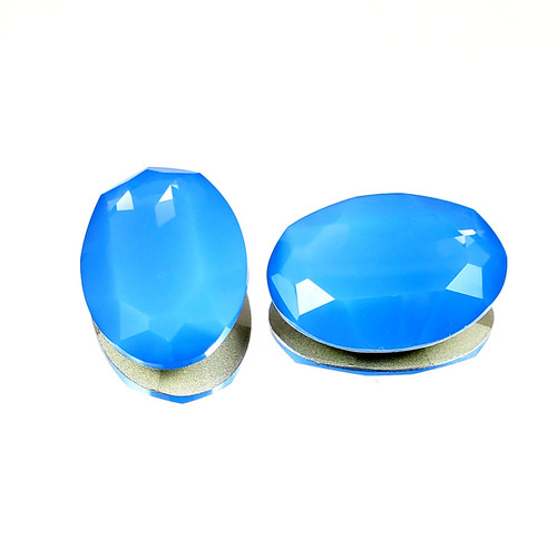 Crystal Fancy Stone Oval 30x20mm Blue Opal
