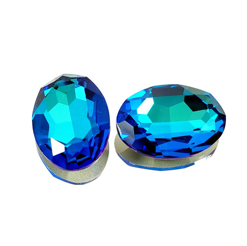 Crystal Fancy Stone Oval 30x20mm Bermuda Blue