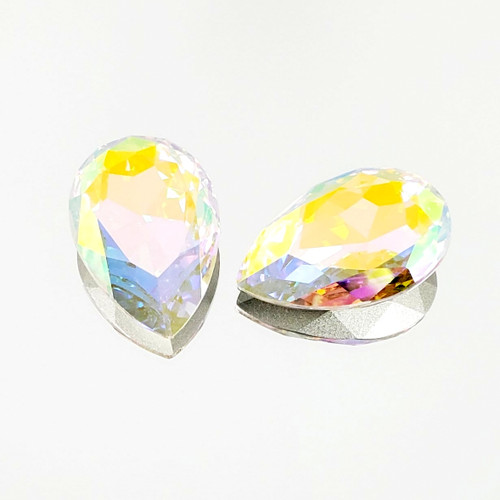 Crystal fancy stone pear-shape 30x20mm Crystal AB
