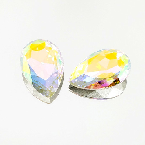 Crystal fancy stone pear-shape 30x20mm Crystal AB Crystal fancy stone pear-shape 30x20mm Crystal AB
