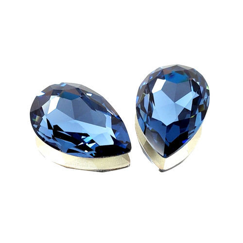 Crystal fancy stone pear-shape 30x20mm Denim Blue Crystal fancy stone pear-shape 30x20mm Denim Blue