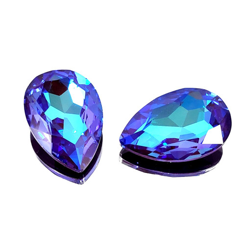 Crystal fancy stone pear-shape 30x20mm Ultra AB Burgundy