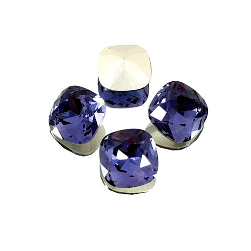 Crystal fancy stone cushion 12mm Tanzanite