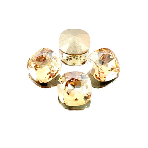 Crystal fancy stone cushion 12mm Crystal Golden Lt Crystal fancy stone cushion 12mm Crystal Golden Lt