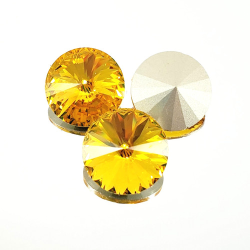 Crystal Rivoli 18mm Lt Topaz Crystal Rivoli 18mm Lt Topaz
