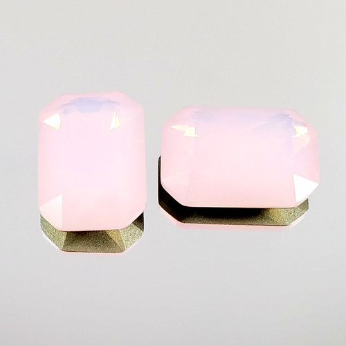 Crystal fancy stone rectangle 27x18mm Rose Water Opal