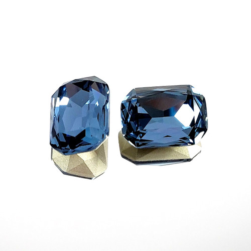 Crystal rectangular fancy stone 18x13mm Denim Blue