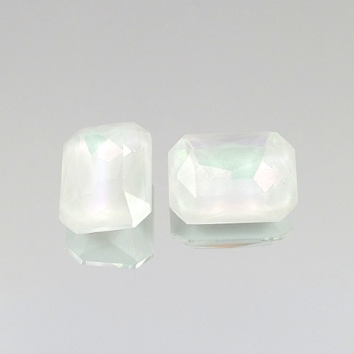 Crystal rectangular fancy stone 18x13mm Crystal Aurora