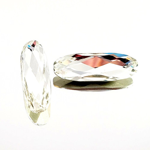 Crystal fancy stone Long Oval 27x9mm