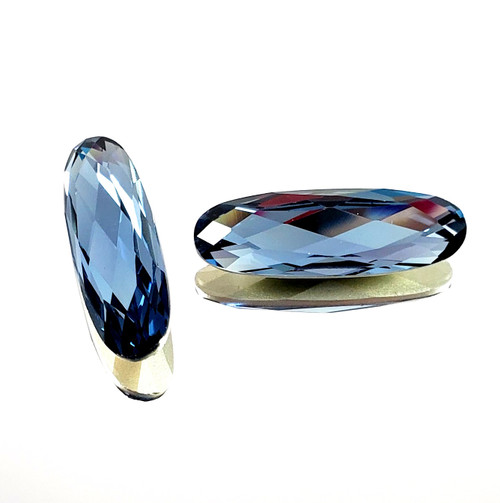Crystal fancy stone Long Oval 27x9mm Denim Blue Crystal fancy stone Long Oval 27x9mm Denim Blue