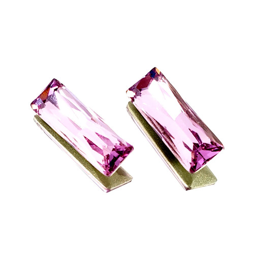 Crystal fancy stone Baguette 7x21mm Violet