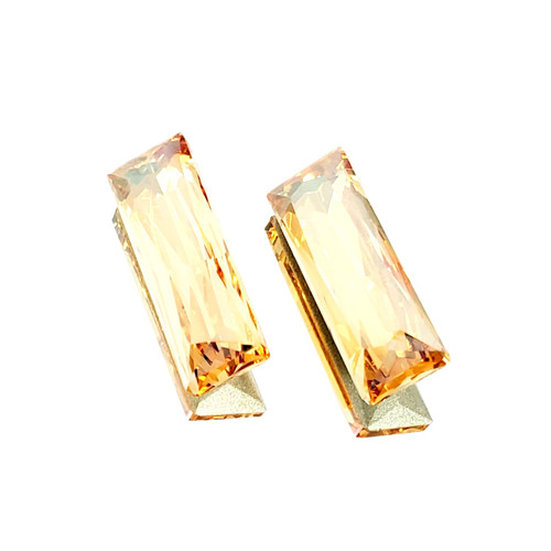 Crystal fancy stone Baguette 7x21mm Crystal Golden Lt