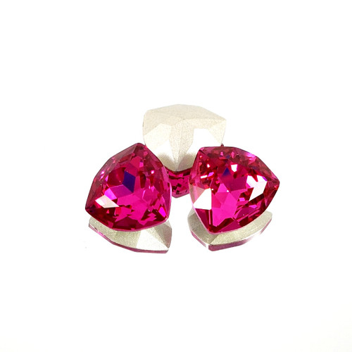 Crystal trilliant fancy stone 17x17mm Fuchsia