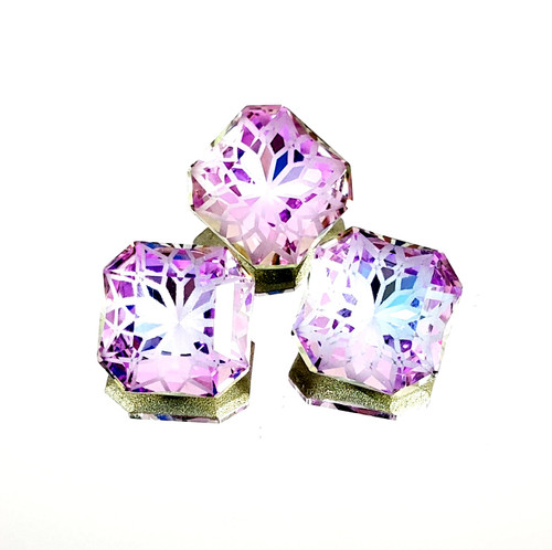 Crystal glass rhinestone square octagon 14mm Lotus Vitrail Lt Crystal glass rhinestone square octagon 14mm Lotus Vitrail Lt
