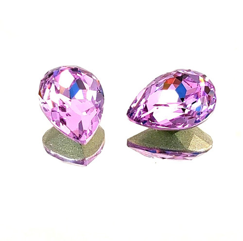 Crystal fancy stone pear-shape 18x13mm Violet