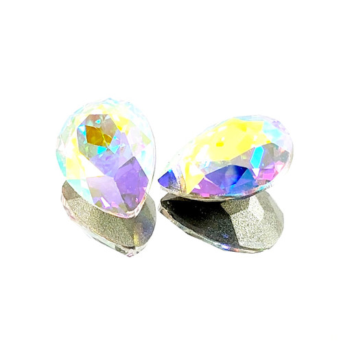 Crystal fancy stone pear-shape 18x13mm Crystal AB