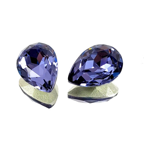 Crystal fancy stone pear-shape 18x13mm Tanzanite