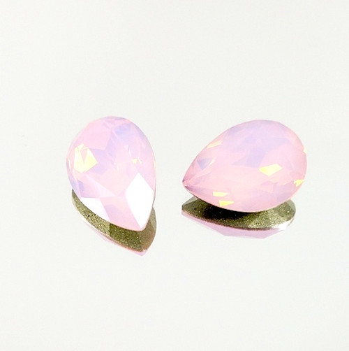 Crystal fancy stone pear-shape 18x13mm Rose Water Opal
