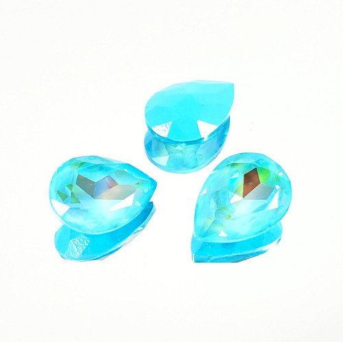 Crystal fancy stone pear-shape 18x13mm Ultra AB Aua Crystal fancy stone pear-shape 18x13mm Ultra AB Aua