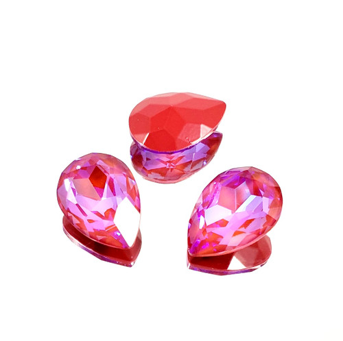 Crystal fancy stone pear-shape 18x13mm Ultra AB Hyacinth