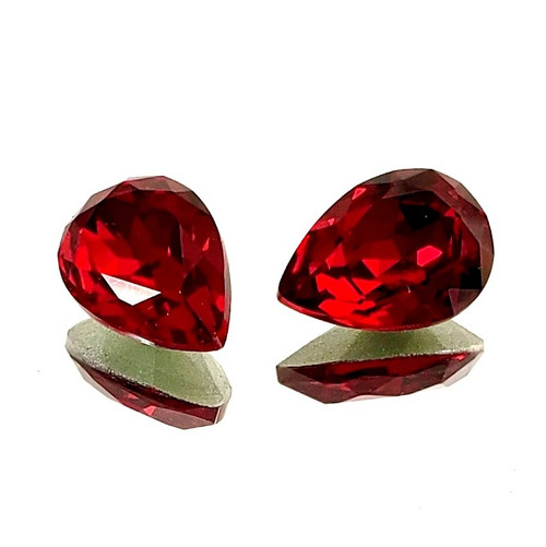 Crystal fancy stone pear-shaped 25x18mm Siam Crystal fancy stone pear-shaped 25x18mm Siam