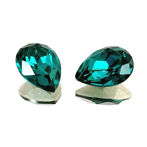 Crystal fancy stone pear-shaped 25x18mm Blue Zircon