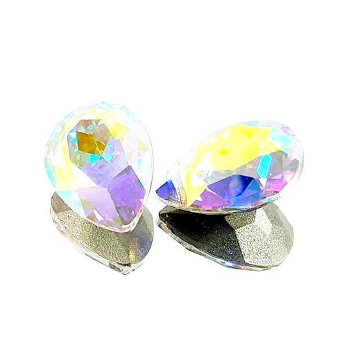 Crystal fancy stone pear-shaped 25x18mm Crystal AB