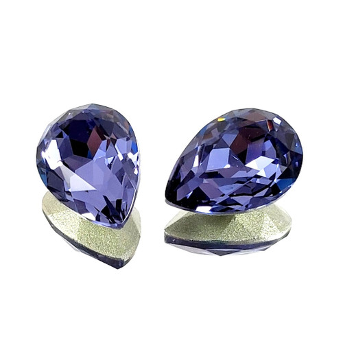 Crystal fancy stone pear-shaped 25x18mm Tanzanite