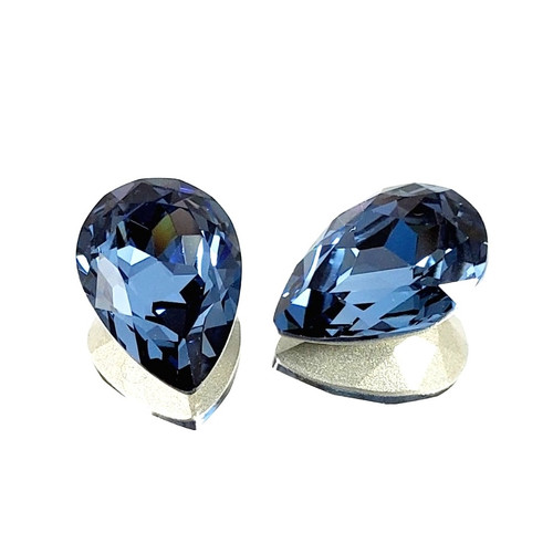 Crystal fancy stone pear-shaped 25x18mm Denim Blue