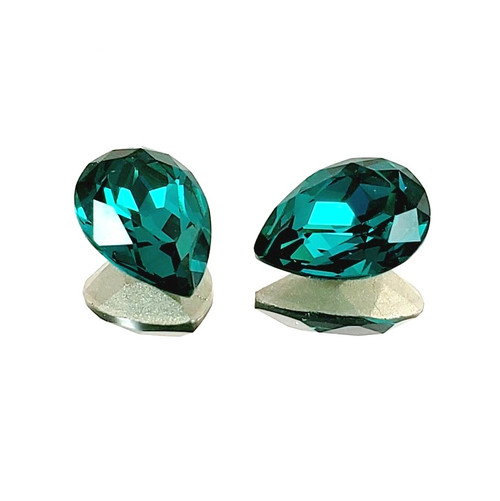 Crystal fancy stone pear 14x10mm Blue Zircon