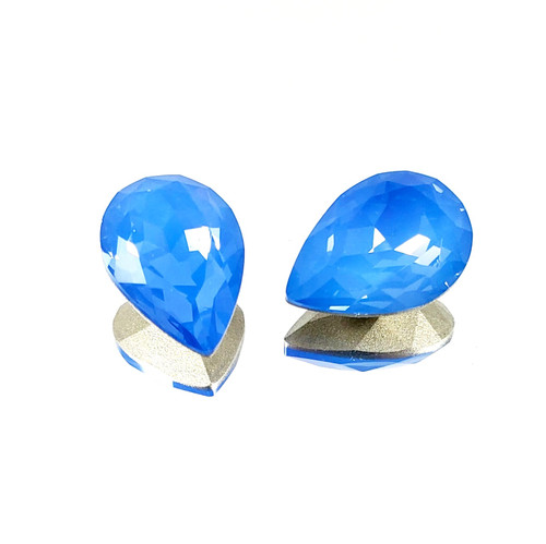 Crystal fancy stone pear 14x10mm Blue Opal