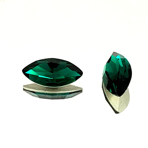 Crystal Navette Stone 18x9mm Emerald