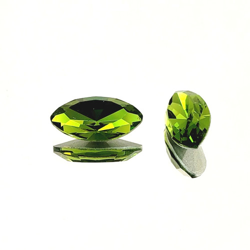 Crystal Navette Stone 18x9mm Olivine