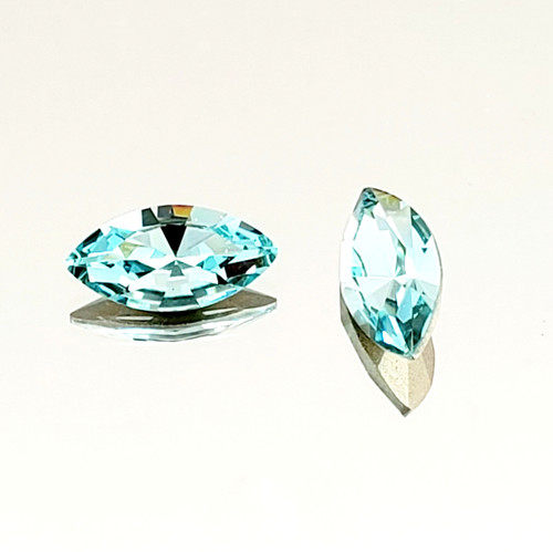 Crystal Navette Stone 18x9mm Aqua