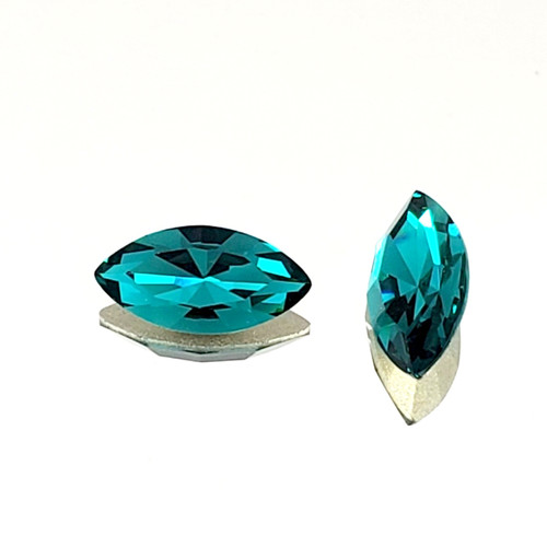 Crystal Navette Stone 18x9mm Blue Zircon