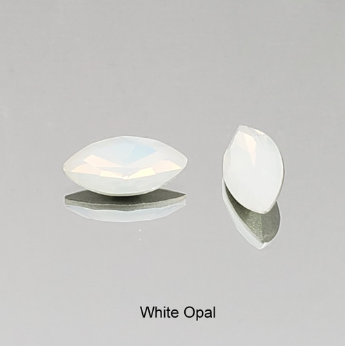 Crystal Navette Stone 18x9mm White Opal