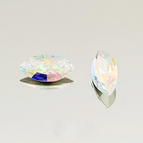 Crystal Navette Stone 18x9mm Crystal AB Crystal Navette Stone 18x9mm Crystal AB