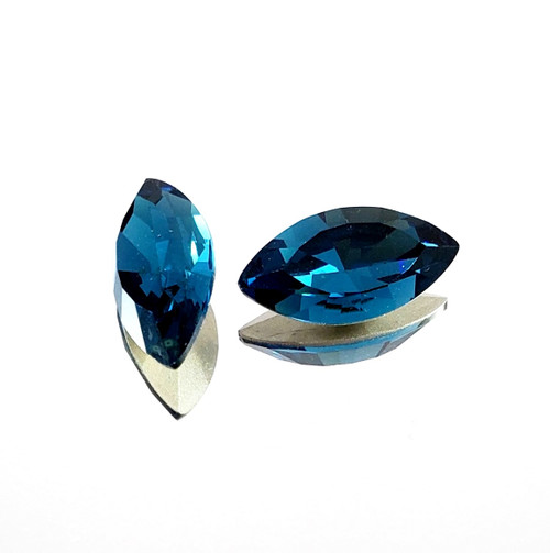 Crystal Navette Stone 18x9mm Lt Montana Crystal Navette Stone 18x9mm Lt Montana