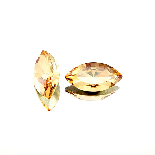 Crystal Navette Stone 18x9mm Crystal Golden Lt