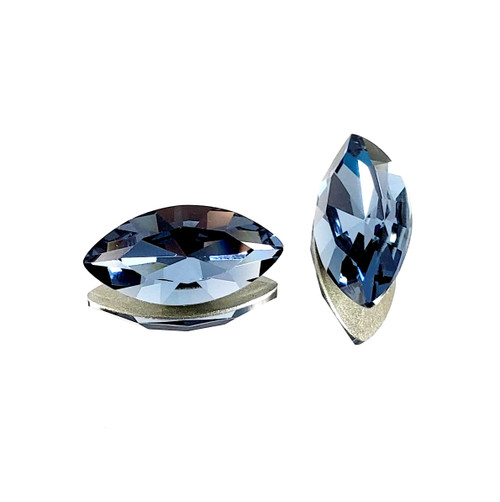 Crystal Navette Stone 18x9mm Denim Blue