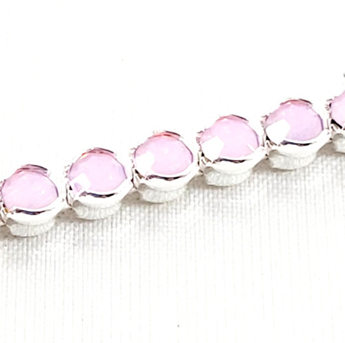 ss12 cupchain Rose Water Opal in silver plated setting