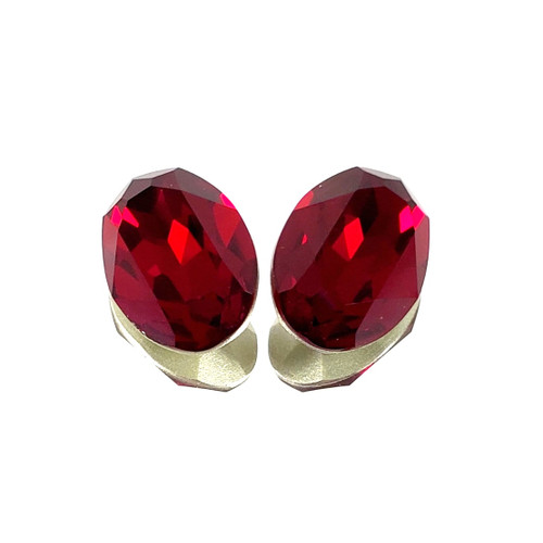 Crystal fancy stone oval 25x18mm Siam