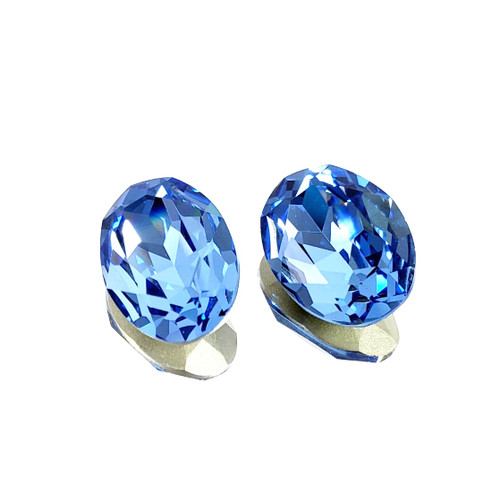 Crystal fancy stone oval 25x18mm Lt Sapphire